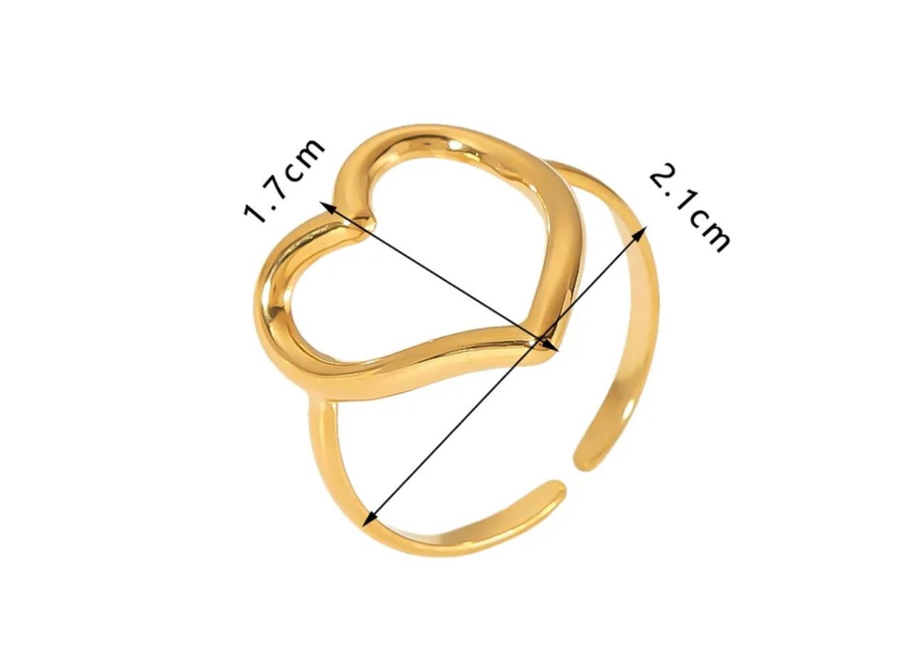 The Heartline Ring | 18k Gold