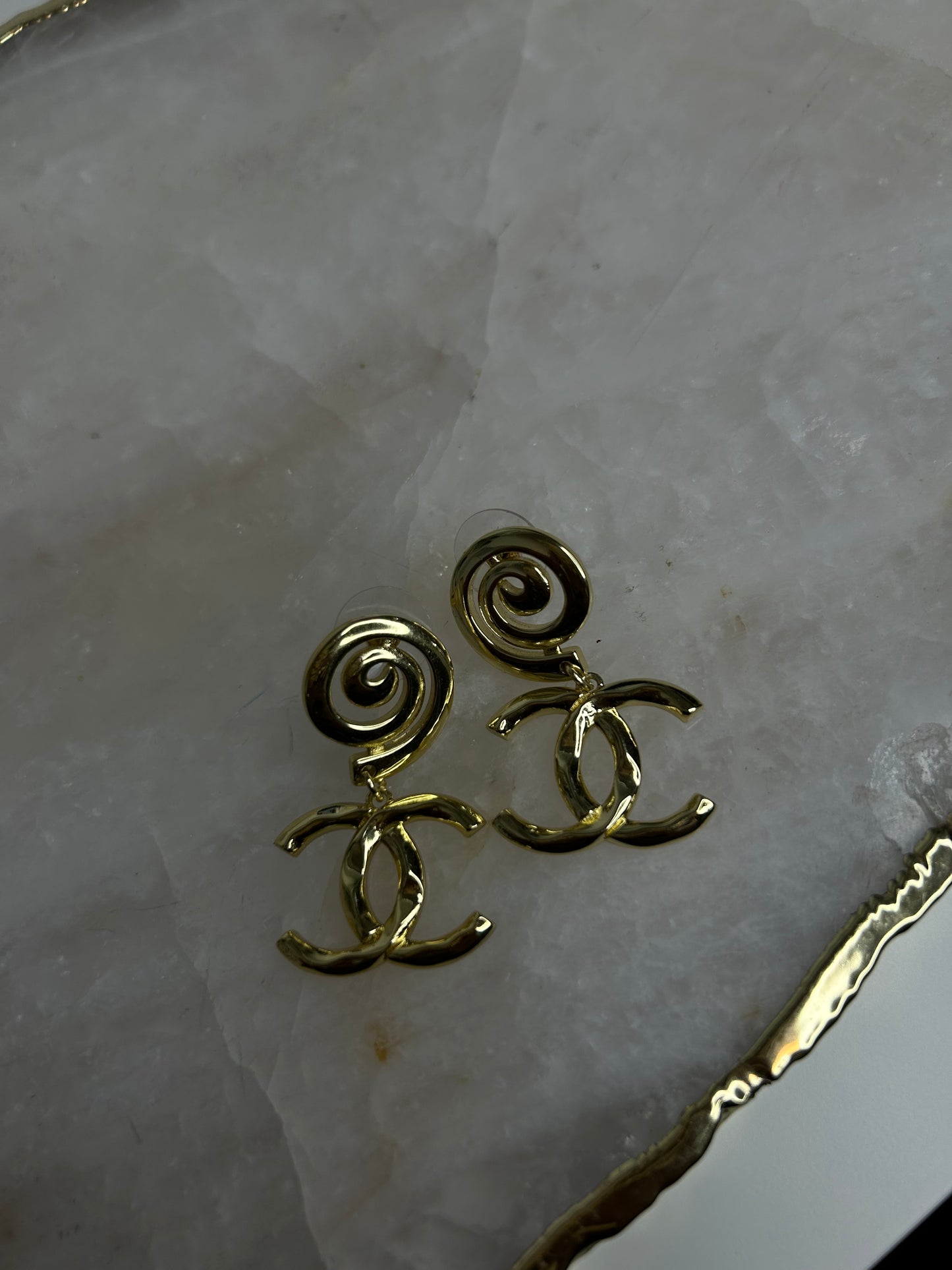 Golden Swirl Earrings | 18k Gold