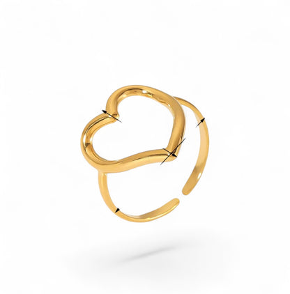 The Heartline Ring | 18k Gold