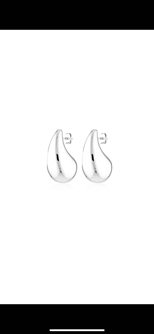 The Bold Drop Earrings | Silver