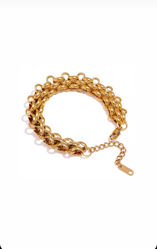 The Rib Cage Bracelet | 18K Gold