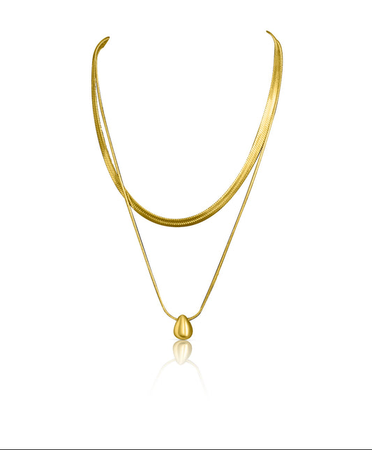 The Double Drop Necklace | 18k Gold
