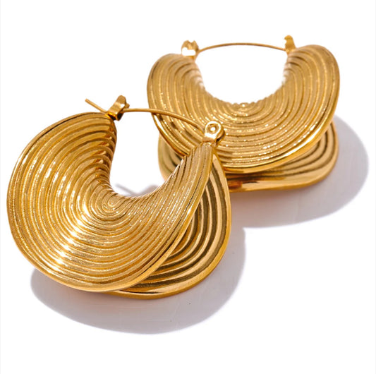 The Egypt Hoops | 18k Gold