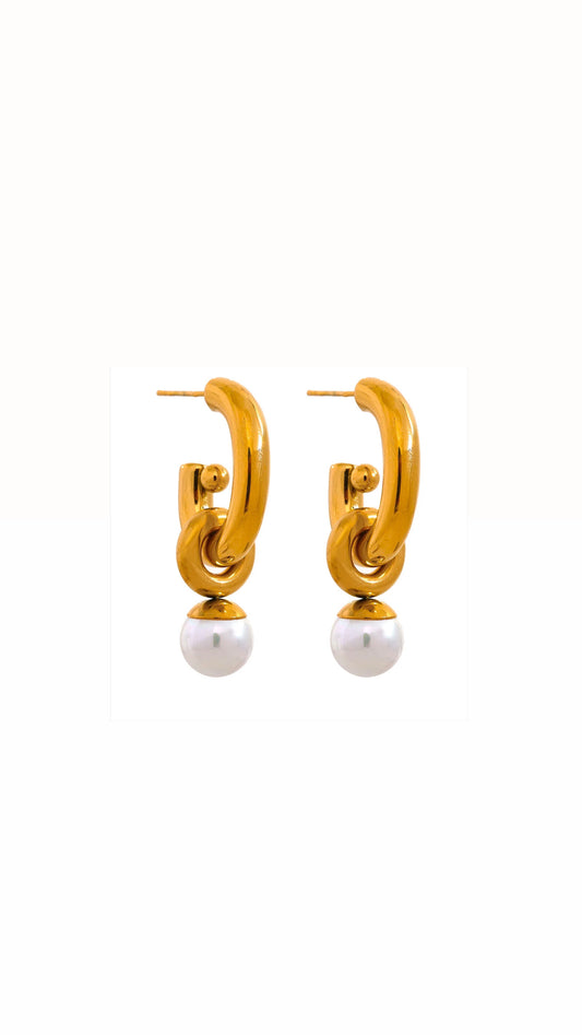 The Pearl Drop Earrings | 18K Gold